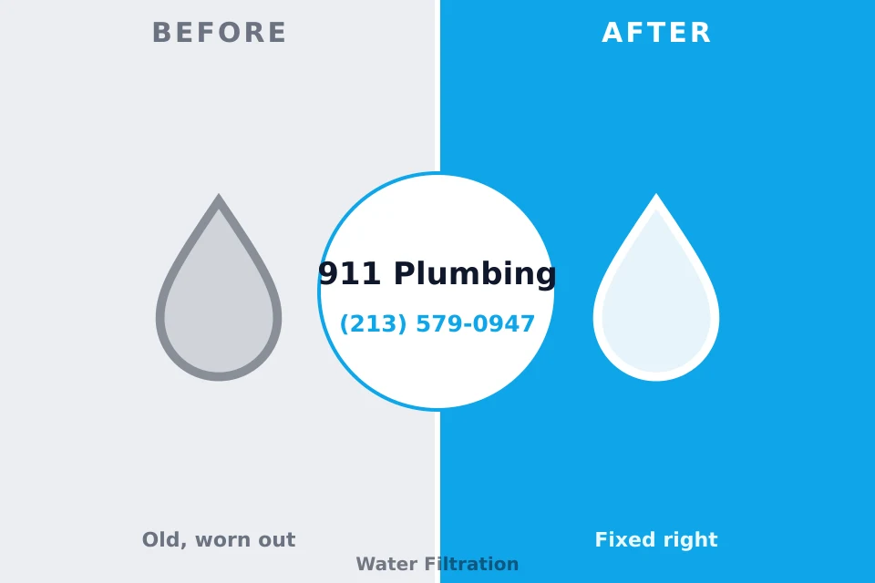 Before and after: plumbing repair Norman, OK